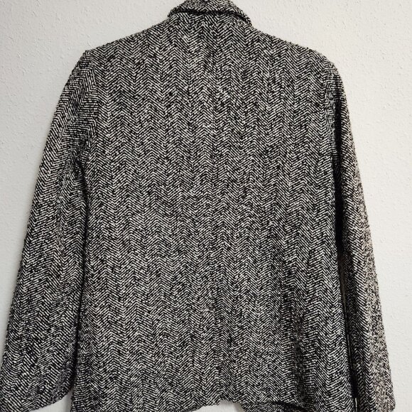 Anthropologie Avec Les Filles Relaxed Tweed Herringbone Blazwr Coat XS - Picture 4 of 7
